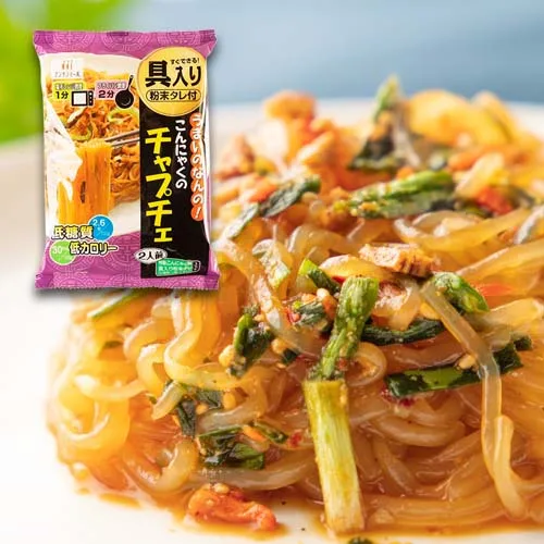 Glucomannan instant noodles Japanese healthy food chapchae style konjac Low calorie Low sugar
