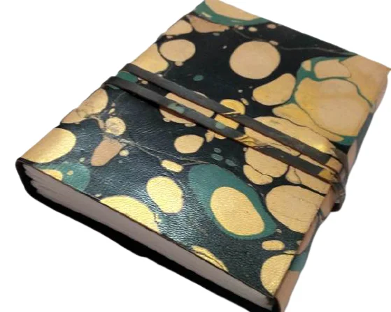 Exclusive Customised Retro Style 100% Genuine Leather Printed Writing Vintage Handmade Leather Notepad Binding Journal