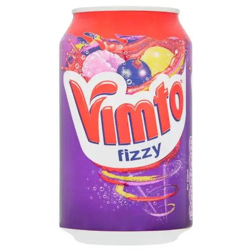 Vimto Fizzy Carbonated Sparkling Drink, 330ml Cans from UK