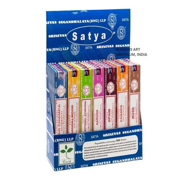SATYA NAG CHAMPA MIX спичка ароматические палочки с дисплеями satya nagchampa микс ароматами подарочная упаковка из