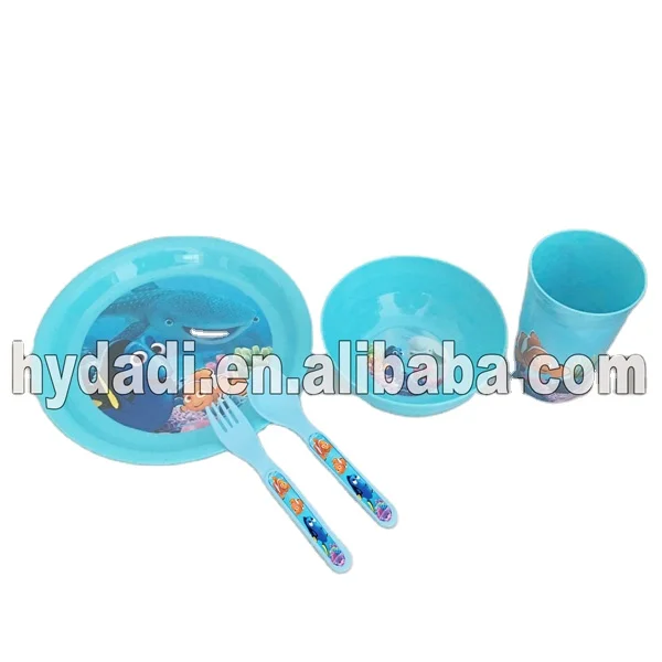 breakfast set with PP material plate bowl cup sets with  lunch sets