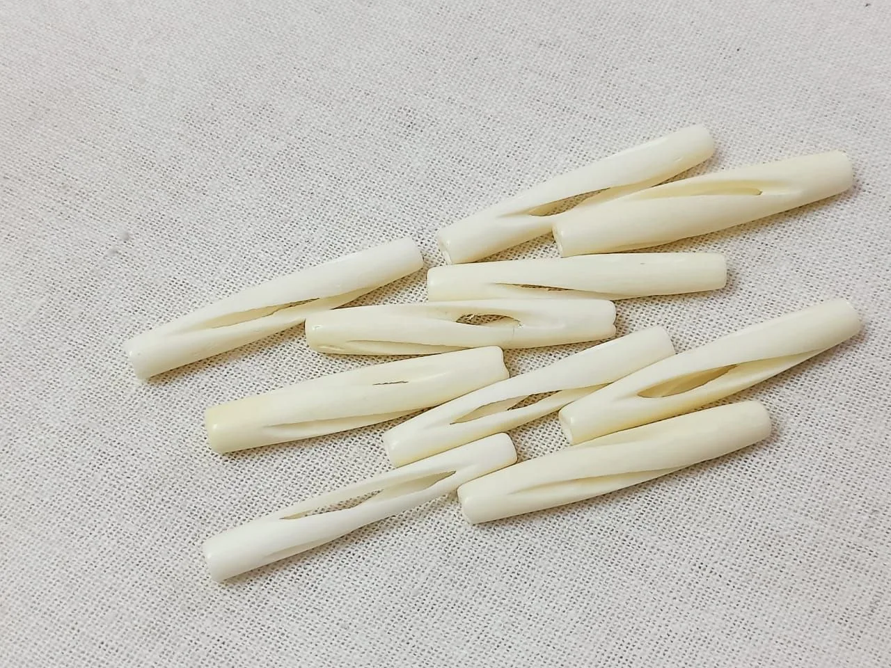 Authentic tube ox bone hair pipe beads in assorted sizes for wholesale