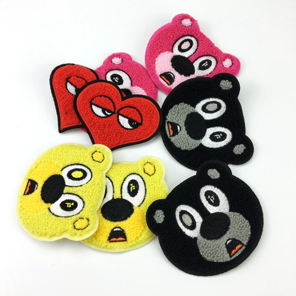 Оптовая продажа нашивки из синели с животными на подкладке под заказ для толстовки