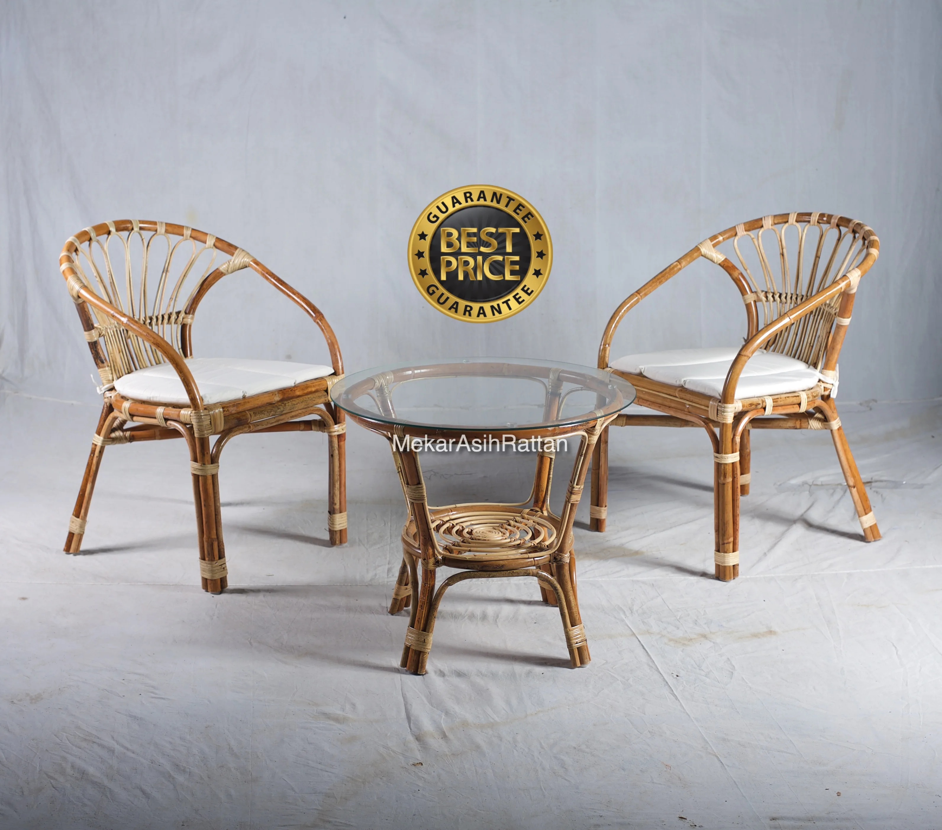Натуральный ротанговый балконет, стул и стол из Индонезии
