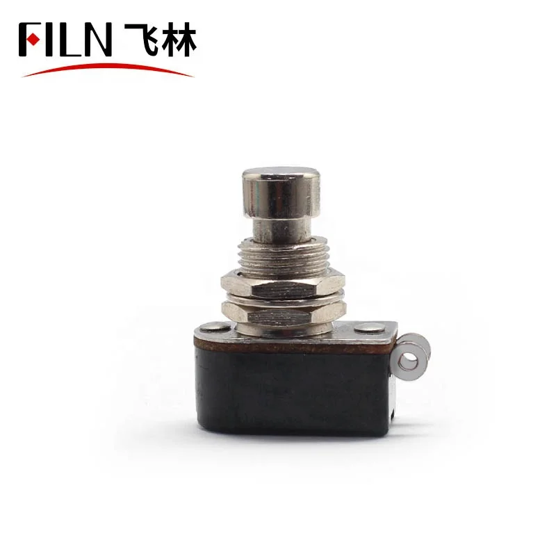 2 Pin SPST 12mm 30V 125V 250V Push Button Foot Guitar Switch