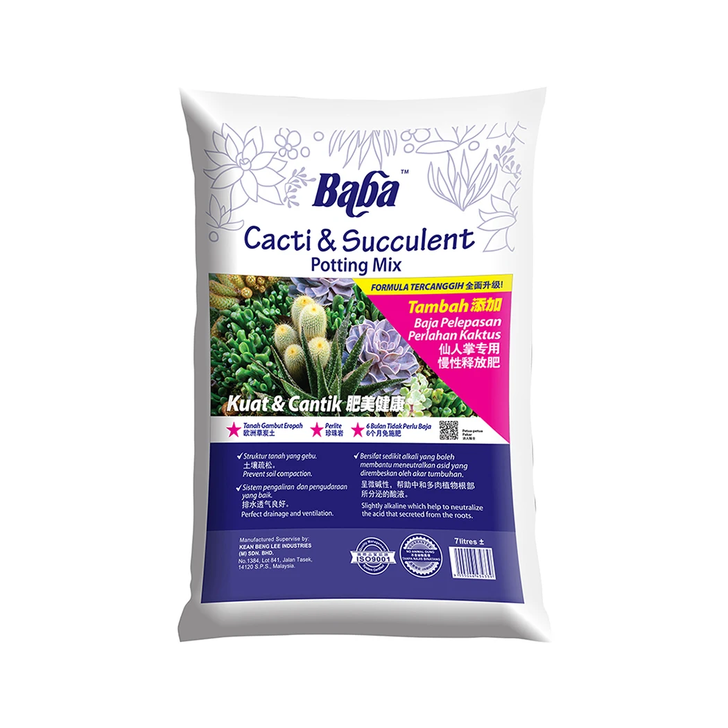 Baba Compost Cacti & Succulent Potting Soil Mix (7L) Soil Specially for Cactus Bonsai Supplier in Malaysia