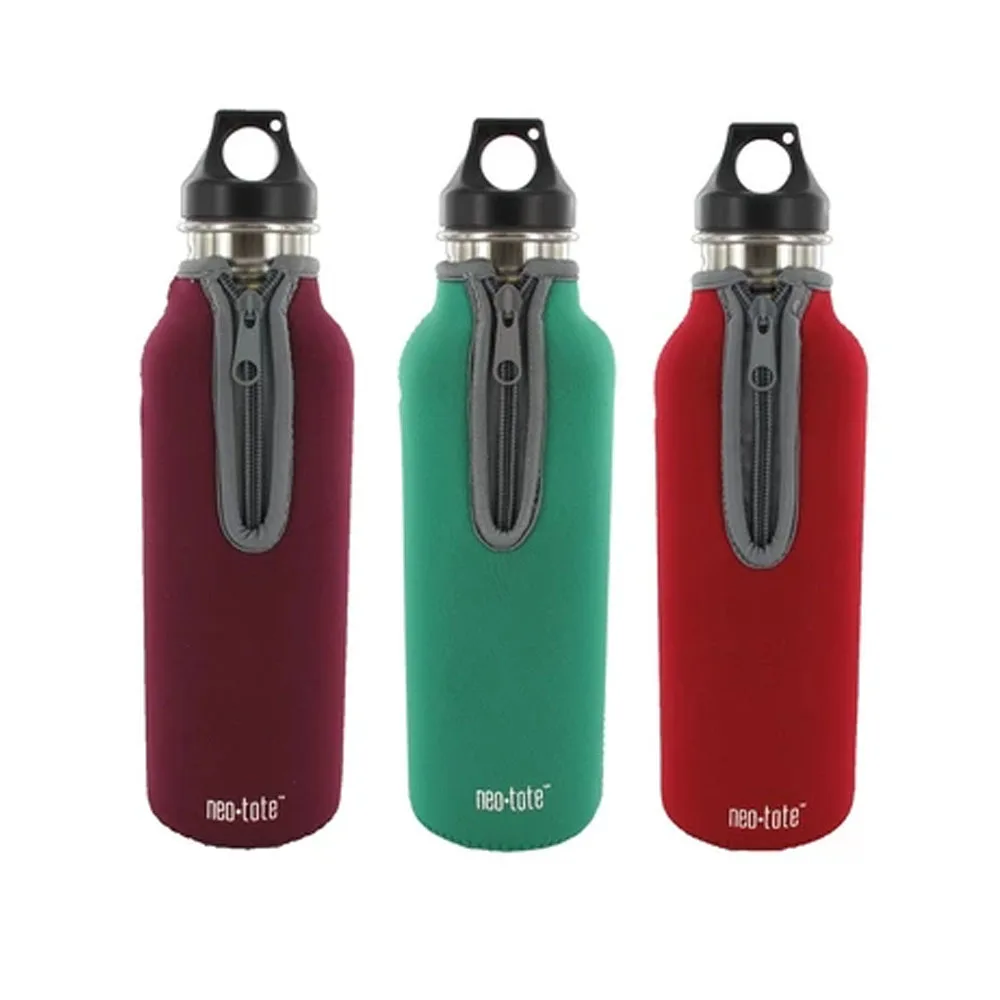 Fresh Water Systems NV27SS-NS Neo Vas 27 oz. Stainless Steel Insulated Water Bottle with NeoTote Keeps Drinks Cold BPA Free