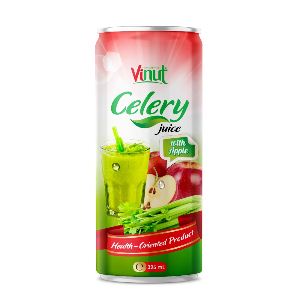 Organic Factory Healthy Celery Juice 325ml Canned Health Drink Juice 24 Months Shelf Life Fruit Juice with OEM Service