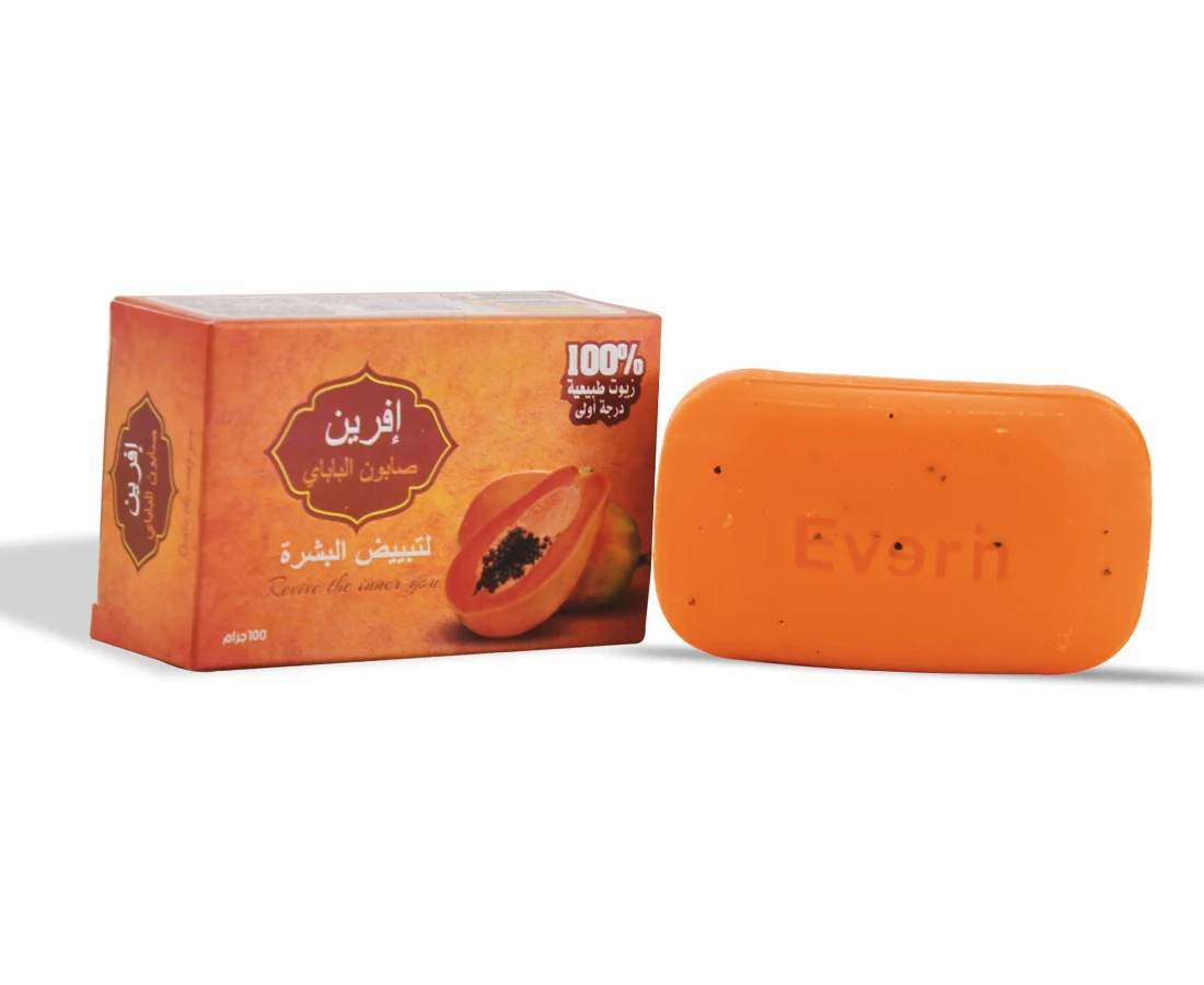 Органическое мыло для купания сияющей и отбеливающей кожи натуральное оранжевое папайя