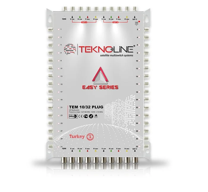 Cable TV Satellite Multiswitch 10 in 32 out