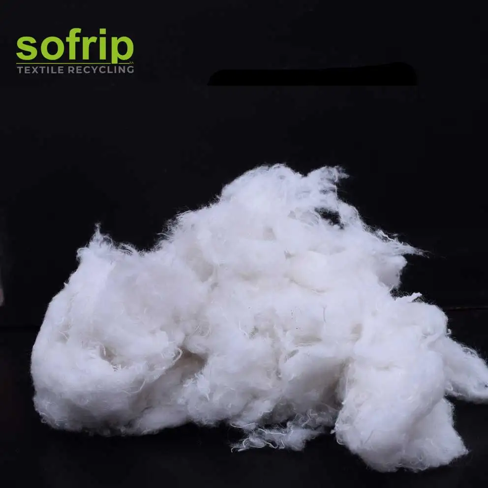 White cotton raw  Acrylic 3D  Filling Pillow 100% cotton comber noil/bleached  natural cotton fiber white