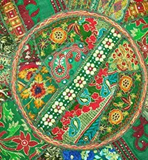  Ручная работа многофункциональный красивый пуфик Khambodiya старое индийское пэчворковое покрытие декоративное пуховое полотно для ног с вышивкой дома