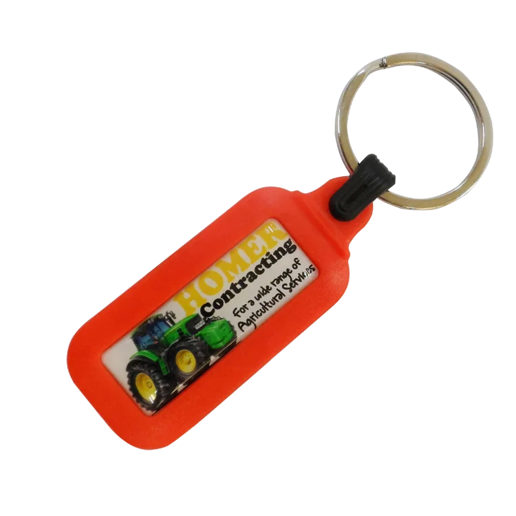 
Rectangular plastic Epoxy key holder key tag key fob 