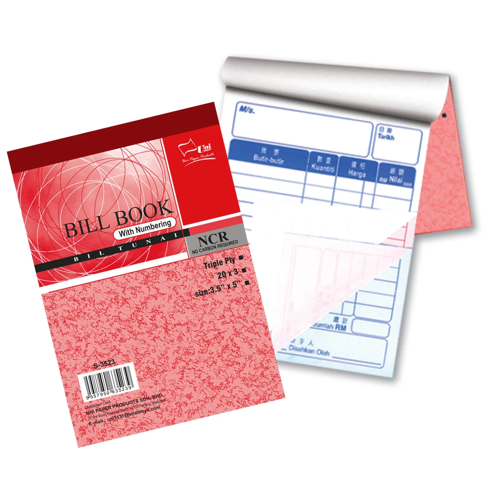 Carbonless Bill Book Bill Receipt Book Carbonless Paper Book