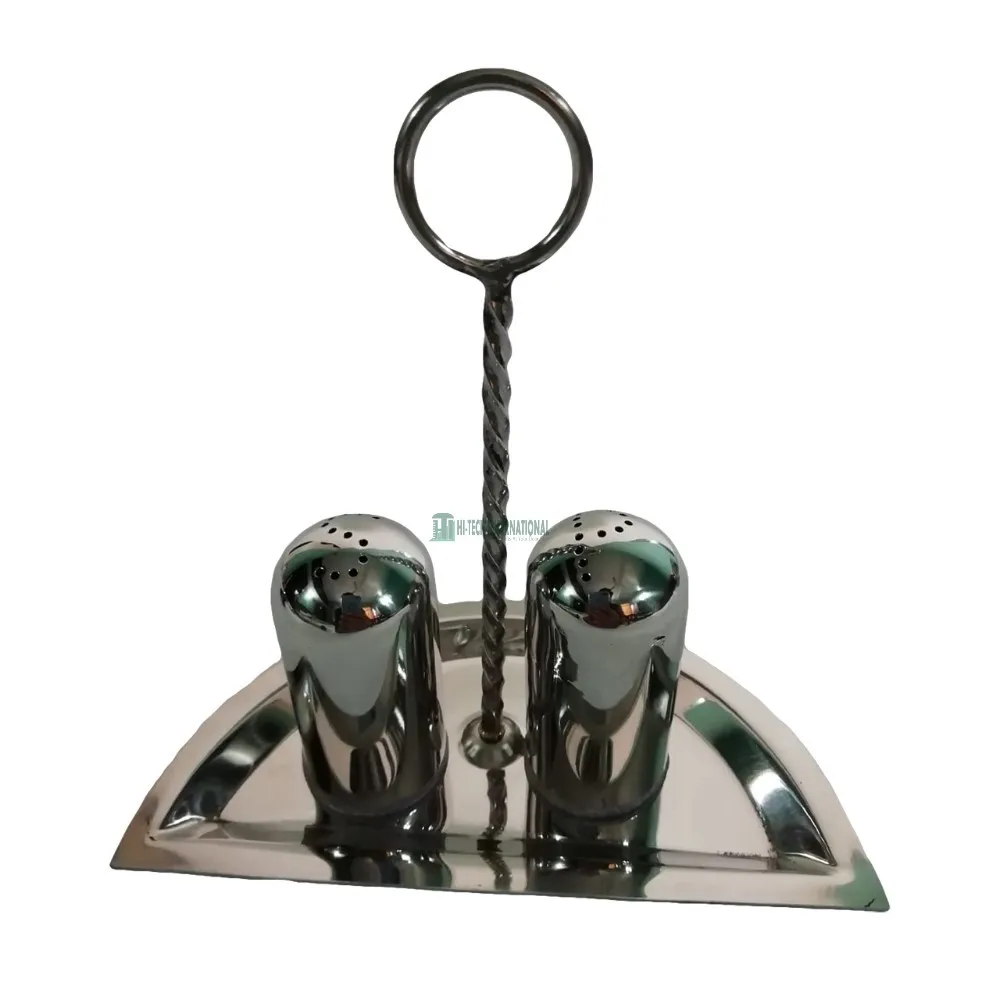 Decorative Salt & Pepper Mills - Wholesale Metal Stainless Steel Salt & Pepper Shakers - Silver Designer Herb Spice Holders