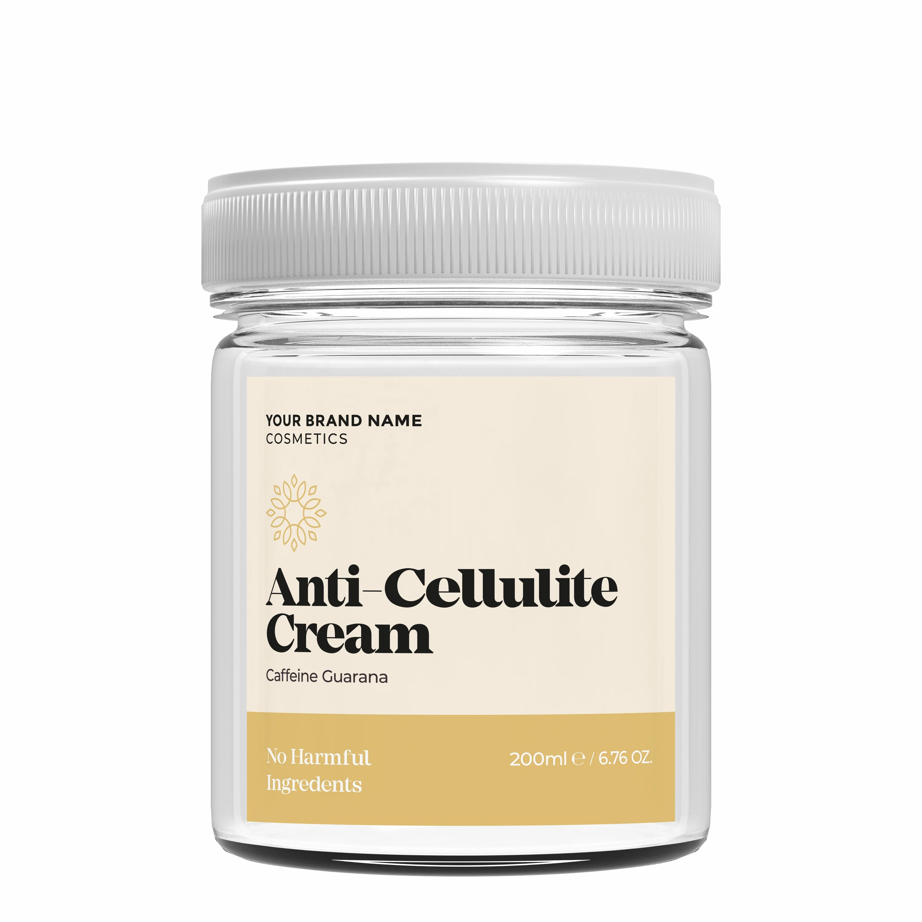 Anti Cellulite Cream With Caffeine And Guarana | Natural Product | Private Label | Wholesale | Custom Formula | Bulk