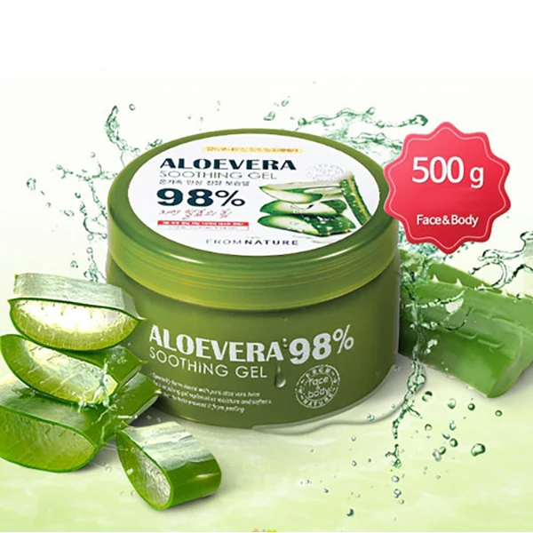 FROMNATURE Aloe Vera Soothing Gel 98% (500g) Power of Fermentation with Moisture Aloe Vera, Skin Care