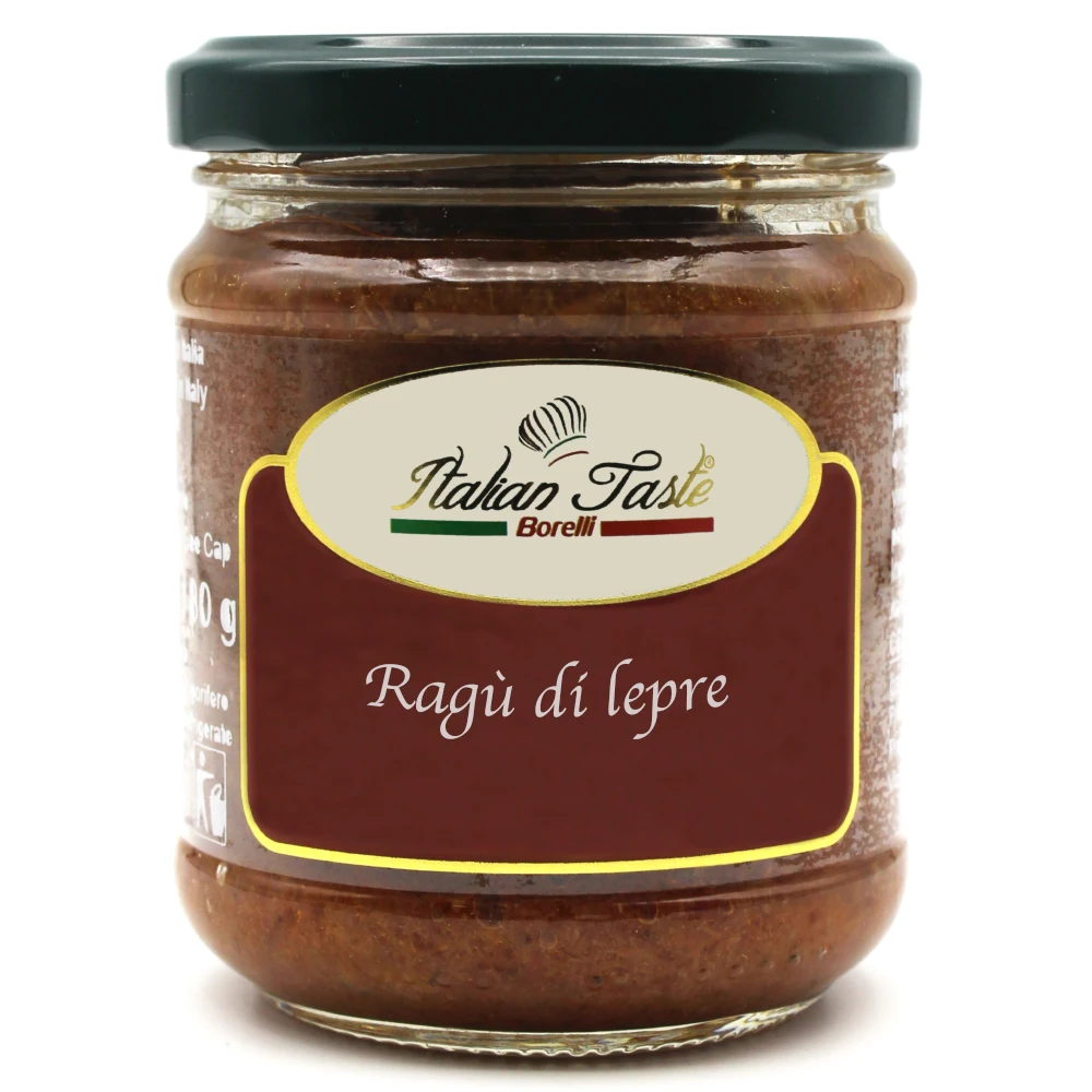 High quality 180 g wholesale retail italian meat Hare pasta sauce Made in Italy NO GMO pasta sauce for pasta