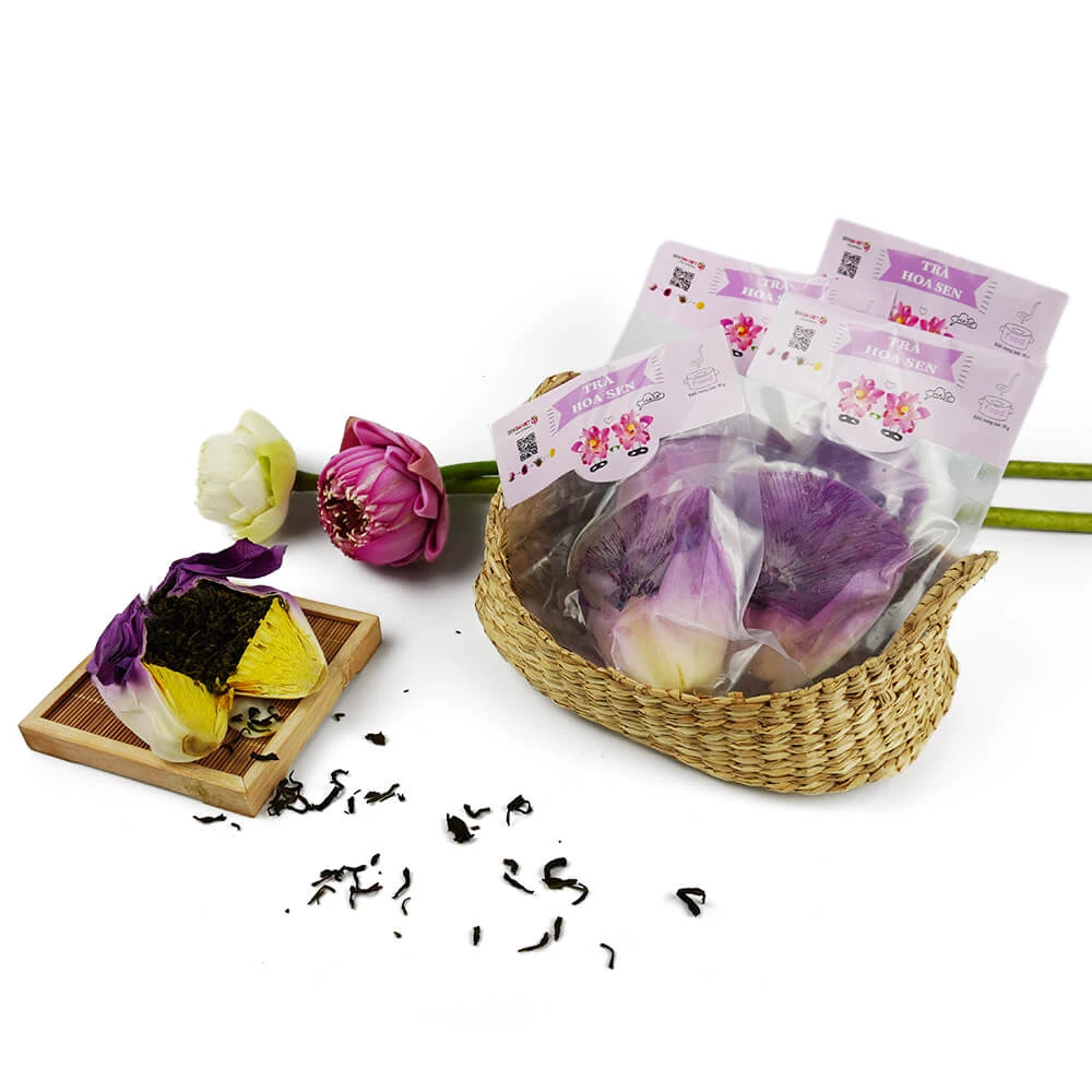 Hand Made Frozen lotus flower tea Herbal Green persistent insomnia improve sleep