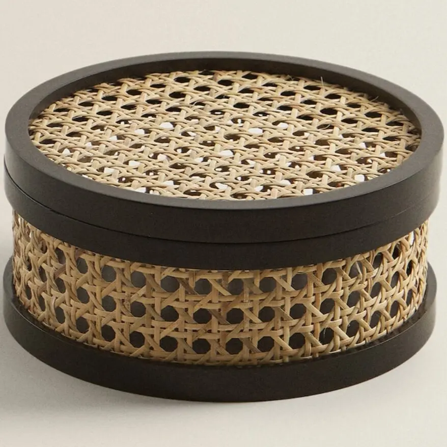 Плетеная корзина из Вьетнама для хранения ювелирных изделий натурального материала 0084947900124