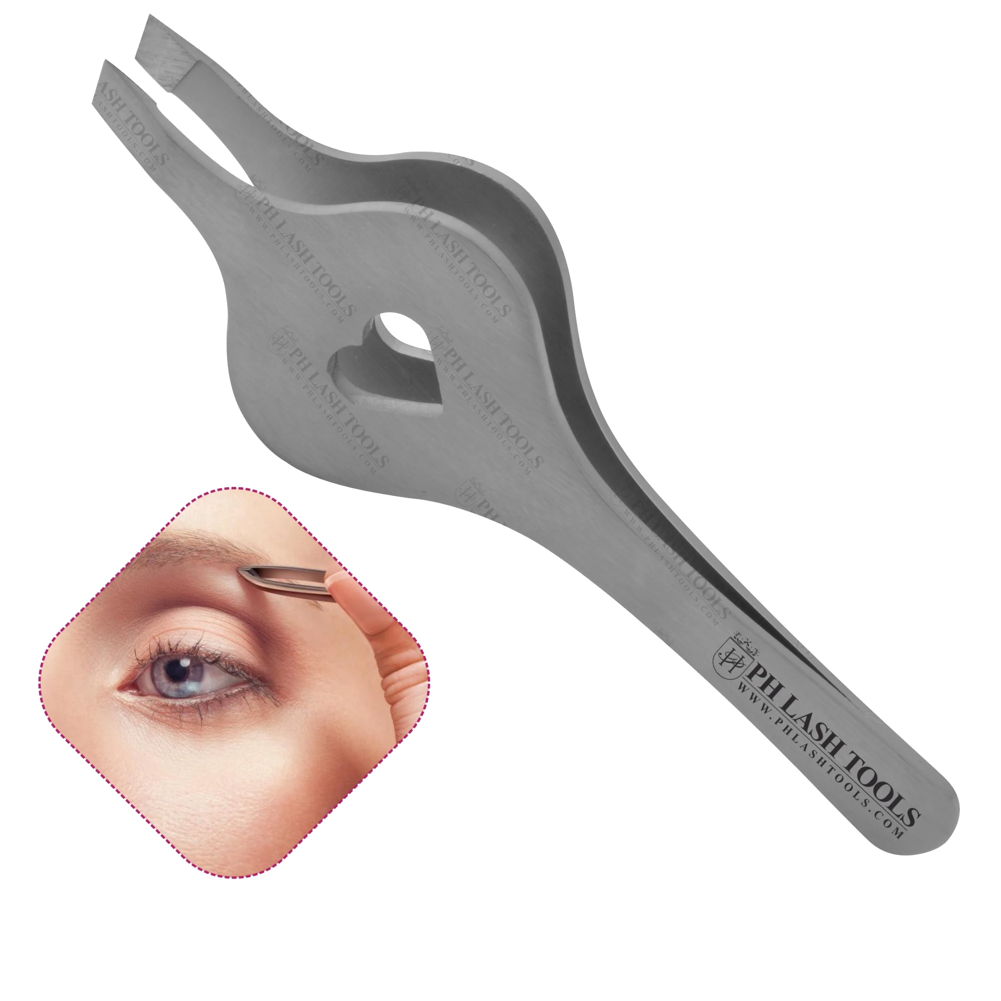 Stainless Steel Slanted Tip Eyebrow Tweezer in Satin Color Private Label, New Arrival Eyebrow Tweezer for Remove Eyebrows Hair