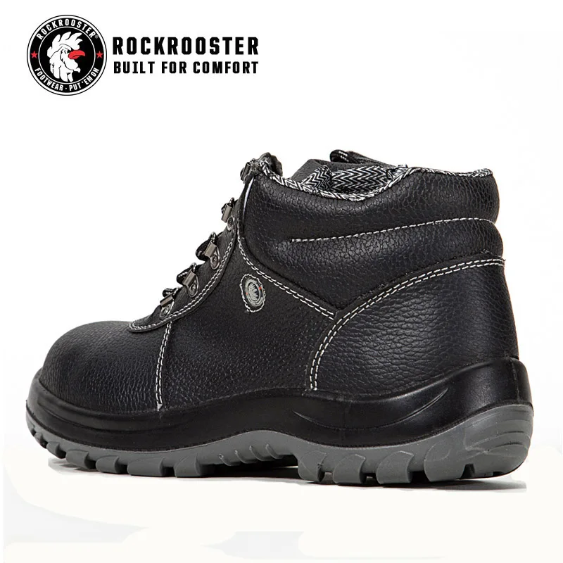 
Comfort Safety Boots Black Size 9 Natural Comfort Boots Mens AC834 Black Waterproof Leather Safety Work Shoes 