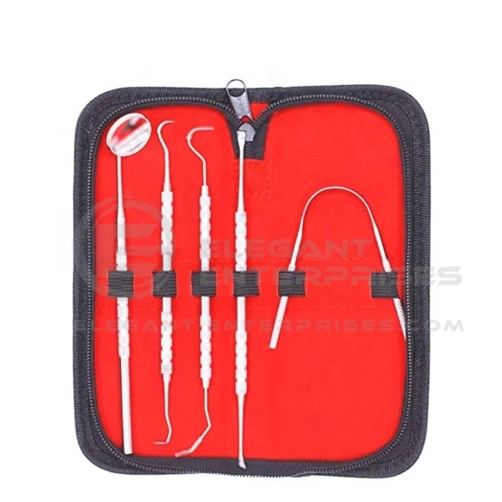 Набор стоматологических инструментов из 5 предметов из нержавеющей стали/Набор для гигиены полости рта/наборы для ухода за зубами Металл Серебряный PK зеркальный полировщик