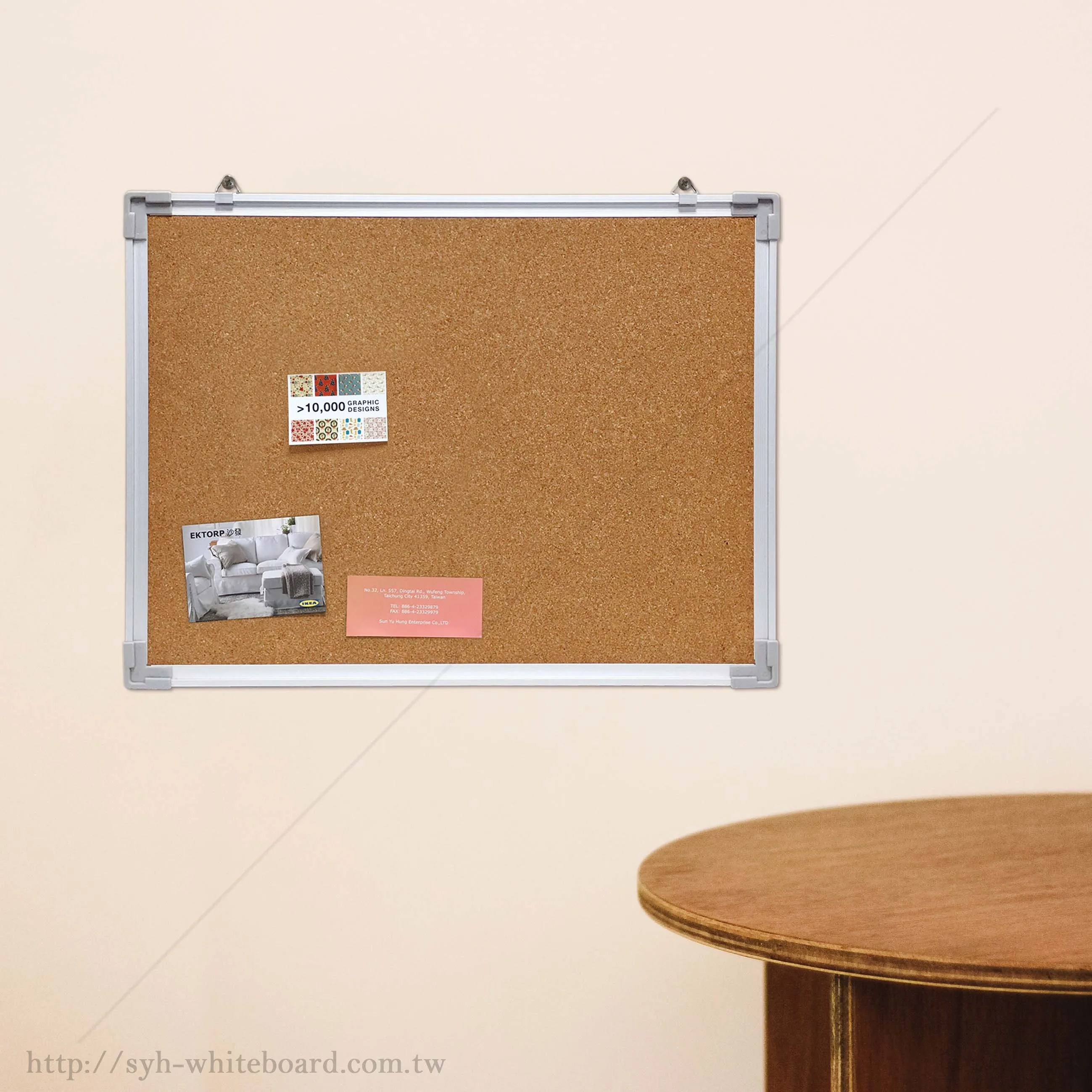
Self-adhesive cork frame notice bulletin board 