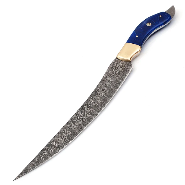 High Quality Custom Folded Layers Damascus Steel Fillet kitchen Fishing knife