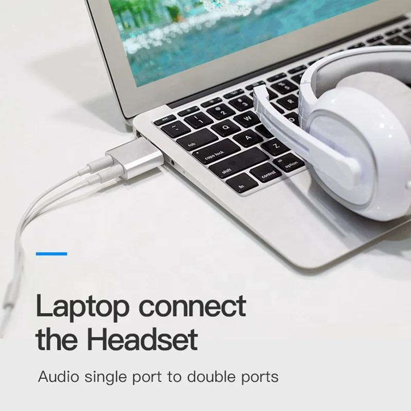 3.5mm Usb Virtual 7.1 Channel Audio Splitter Sound card Adapter External Stereo Usb Sound Card