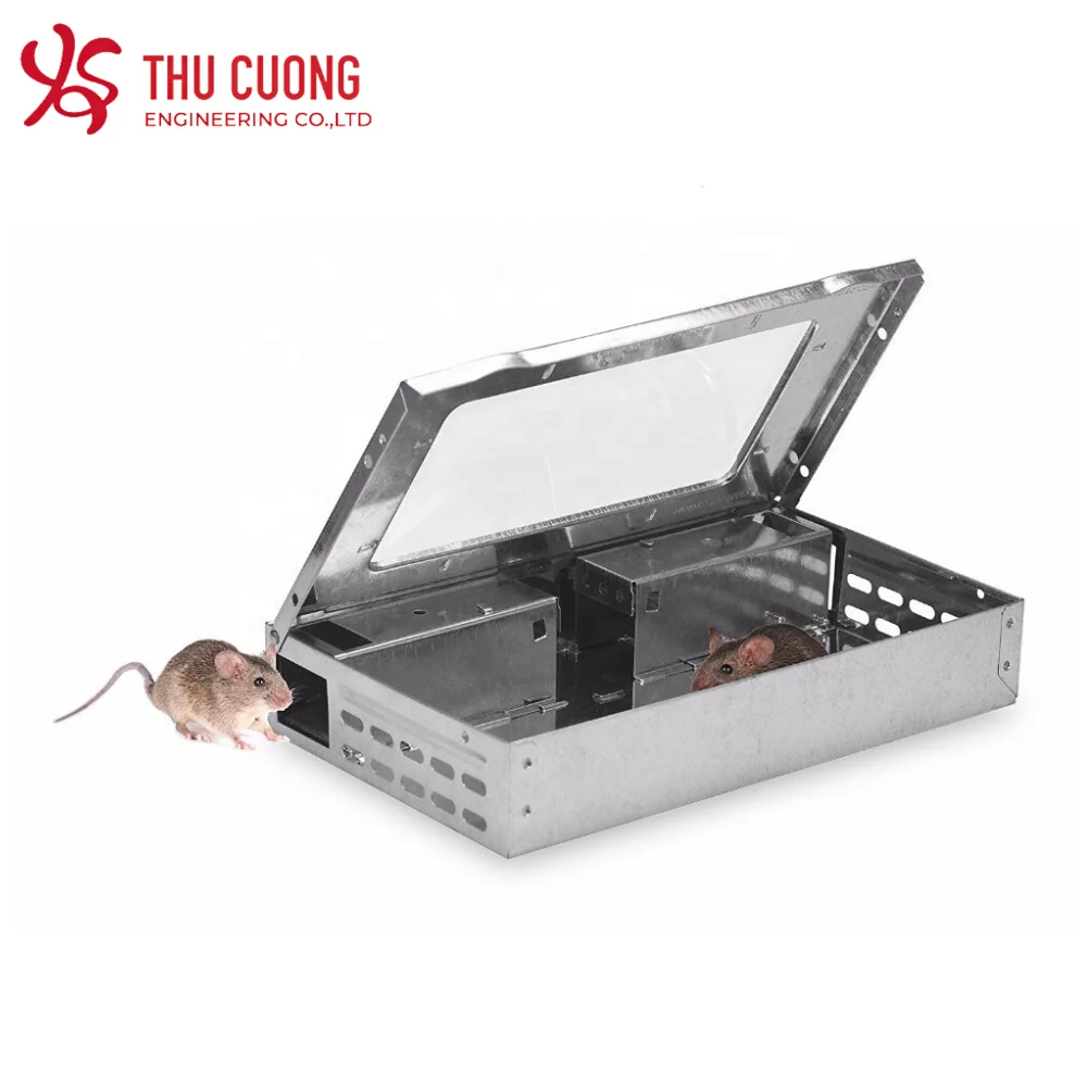 Vietnam Nontoxic Metal Rat Trap Indoor Garden Galvanized Steel Human Galvanized Iron Mouse Trap With Double Door Bonus Mini Easy