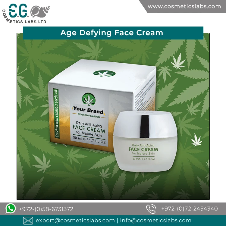 Anti-Aging Hemp Oil 50 ml Age Defying Face Care Cream for Mature Skin from Israel