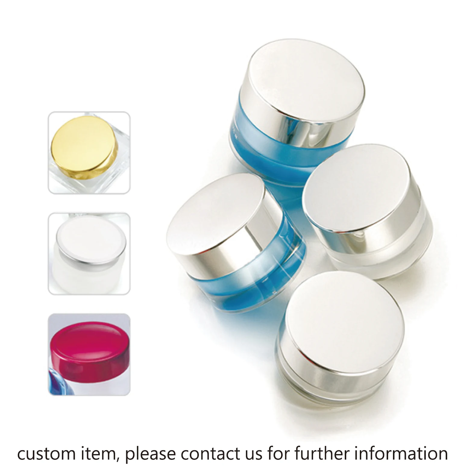 Двухслойная Акриловая банка с роскошной алюминиевой крышкой для упаковки косметики и ухода за кожей