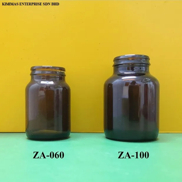 
AMBER MEDICINE GLASS BOTTLE WITH WHITE J CAP (ZA) 