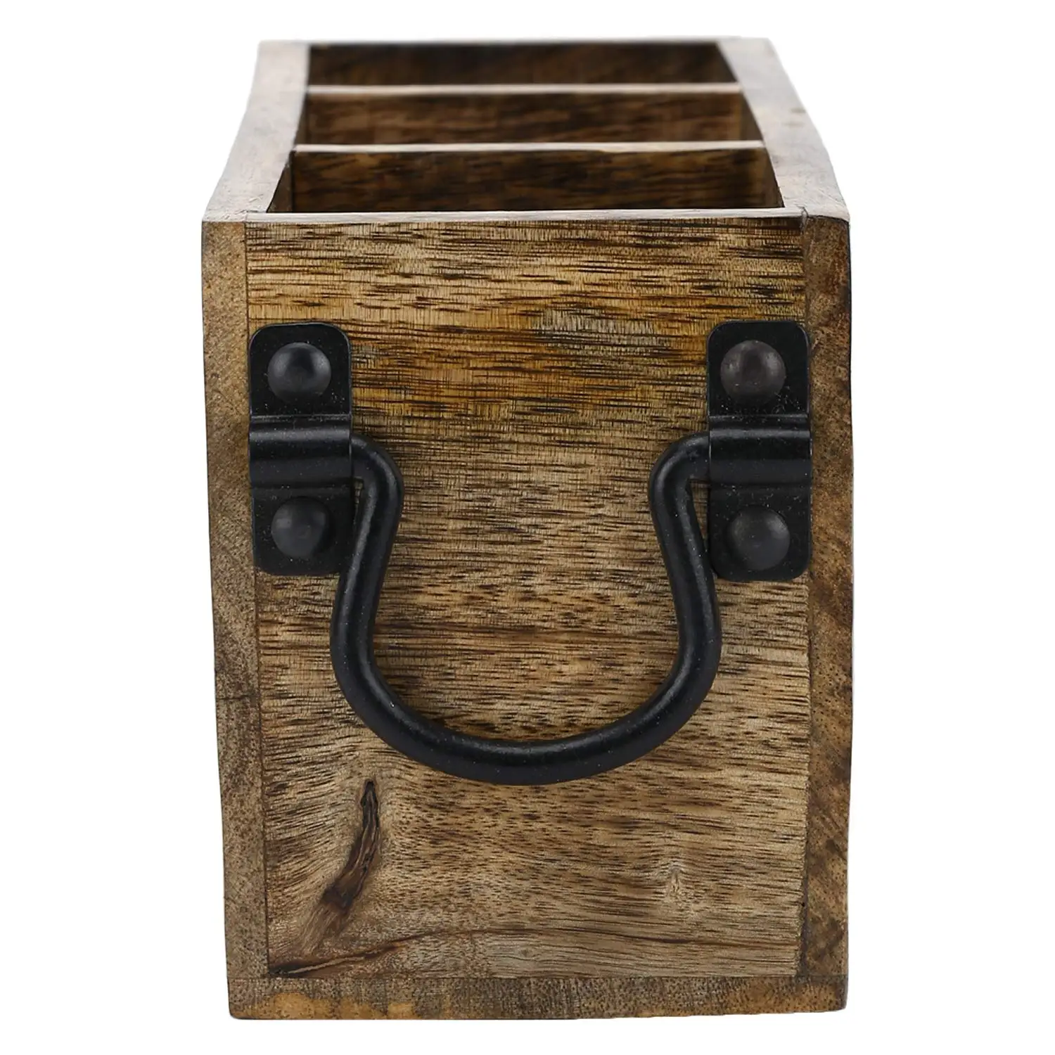 Wooden Caddy Organizer Home Office Cutlery Stationary Mobile Stand Holder