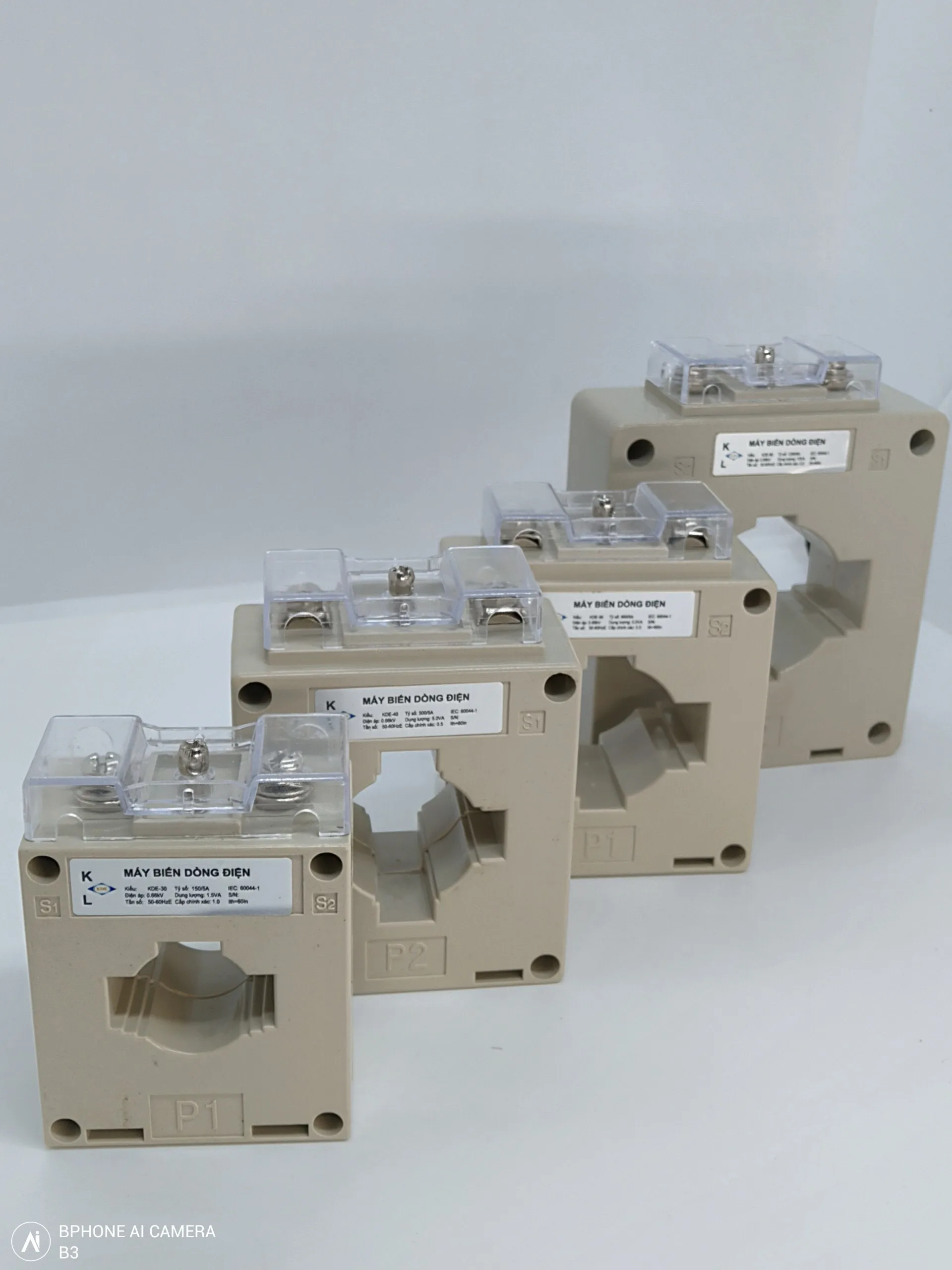 Трансформатор тока круглая пластиковая коробка с базовым разделенным сердечником Измерение