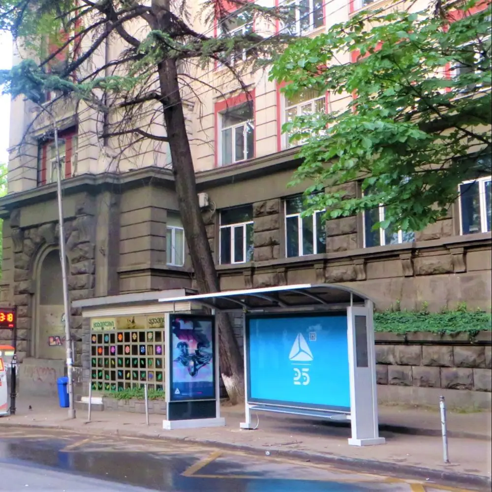 Advertisement Bus Stop with CLP MUPI Bus Shelter High Quality New 2022 Billboard Stall PARYA