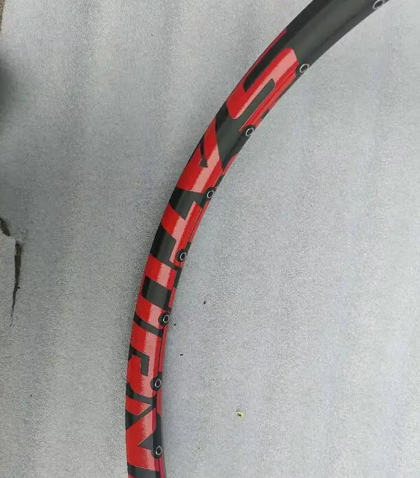 Alloy aluminum 6061 mtb Bike double wall rim with sticker with eyeletb32/36H disc brake