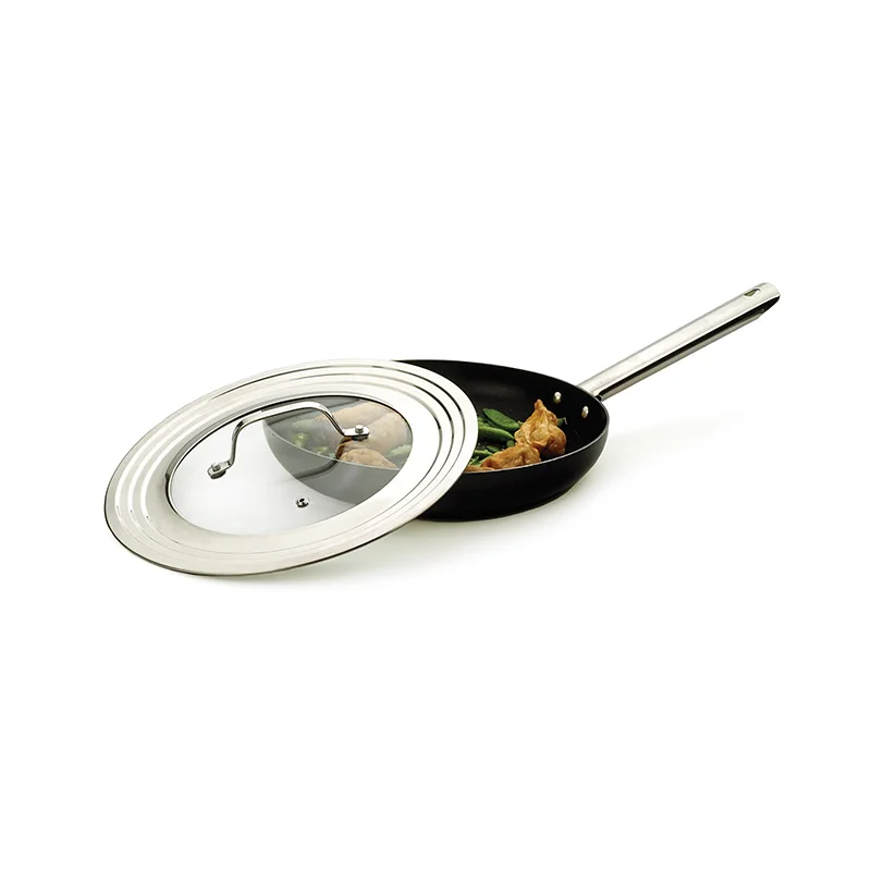 
18/8 Stainless Steel Universal Tempered Glass Cooking Lids 