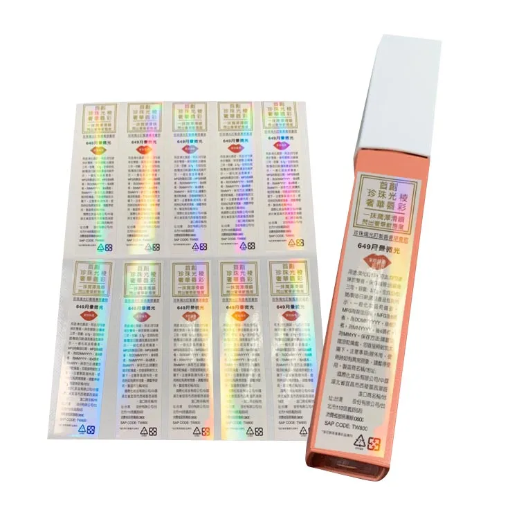 
Custom vinyl holographic stickers label print 