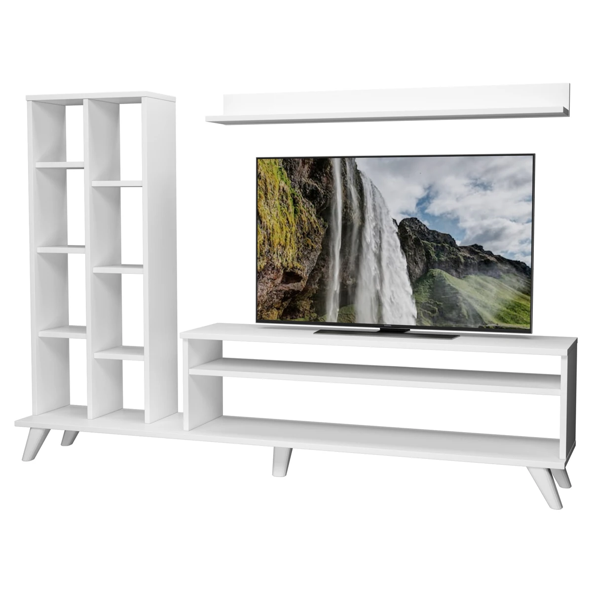 Современный стиль оптовая продажа современный деревянный роскошный шкаф для телевизора с книжной полкой настенный диван и стена хранения в спальне