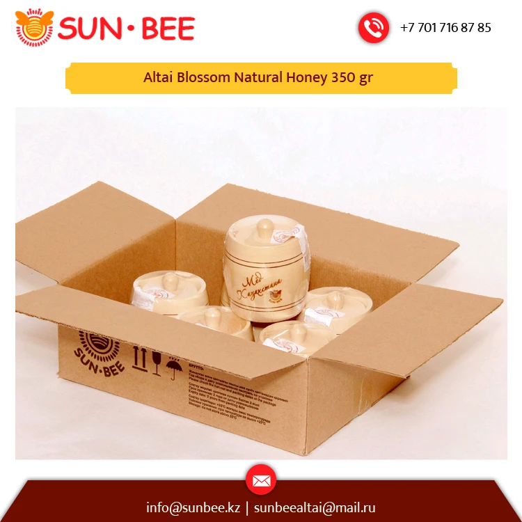 
100% Pure and Natural Altai Blossom Bee Honey 350 gr 