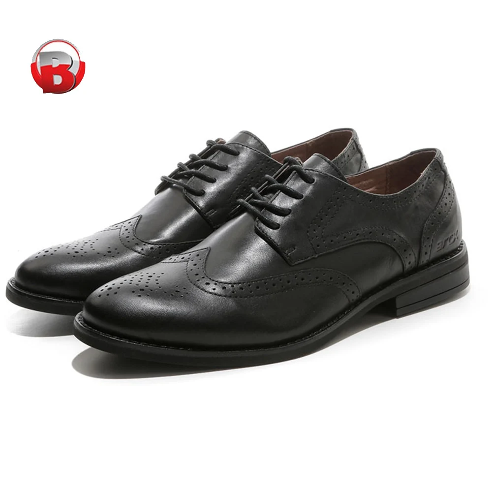 Handmade Italian High Quality Wingtip Perf Lace Up Men Calf Leather Dress Shoes