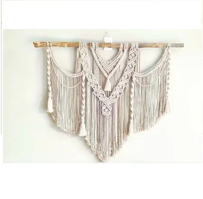 Buy Bohemian Handmade Macrame Wall Hanging Home Accessories made by 100% Cotton Macrame Cord From India