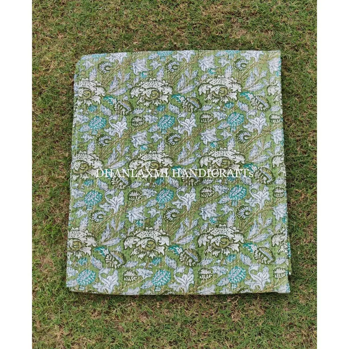 Постельное белье домашнее декоративное хлопковое покрывало Kantha в богемном стиле с красивым цветочным принтом оптом