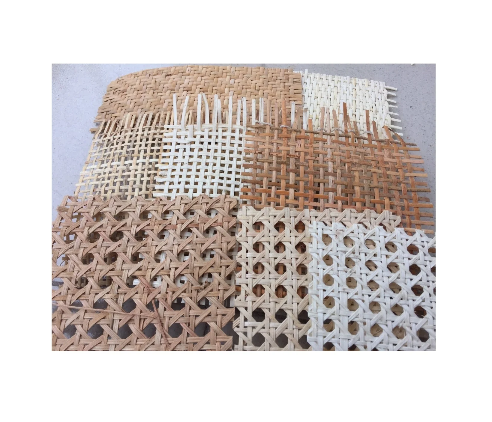 Rattan cane webbing roll 1/2 mesh natural woven Rattan Sheet 0.50 m width
