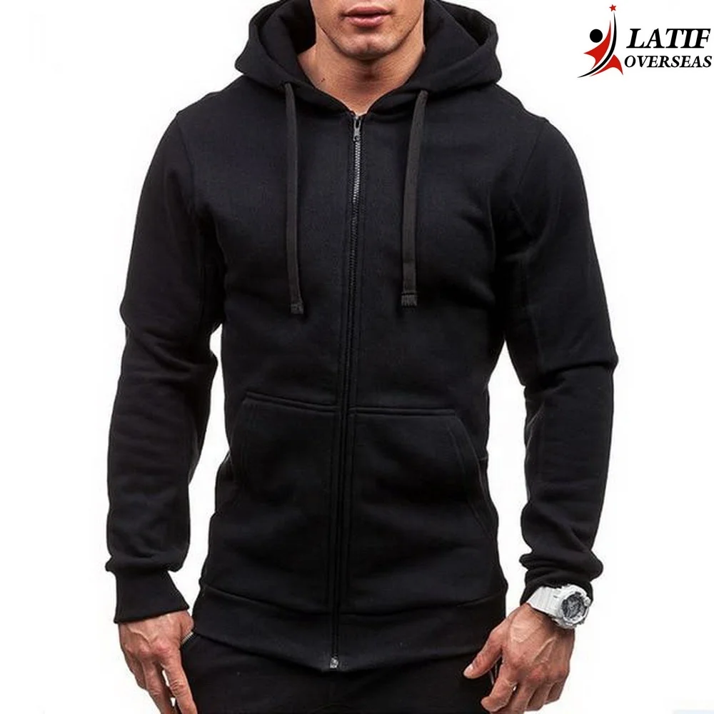 OEM good quality cheap price Red plain slim fit zipper fleece Hoodie