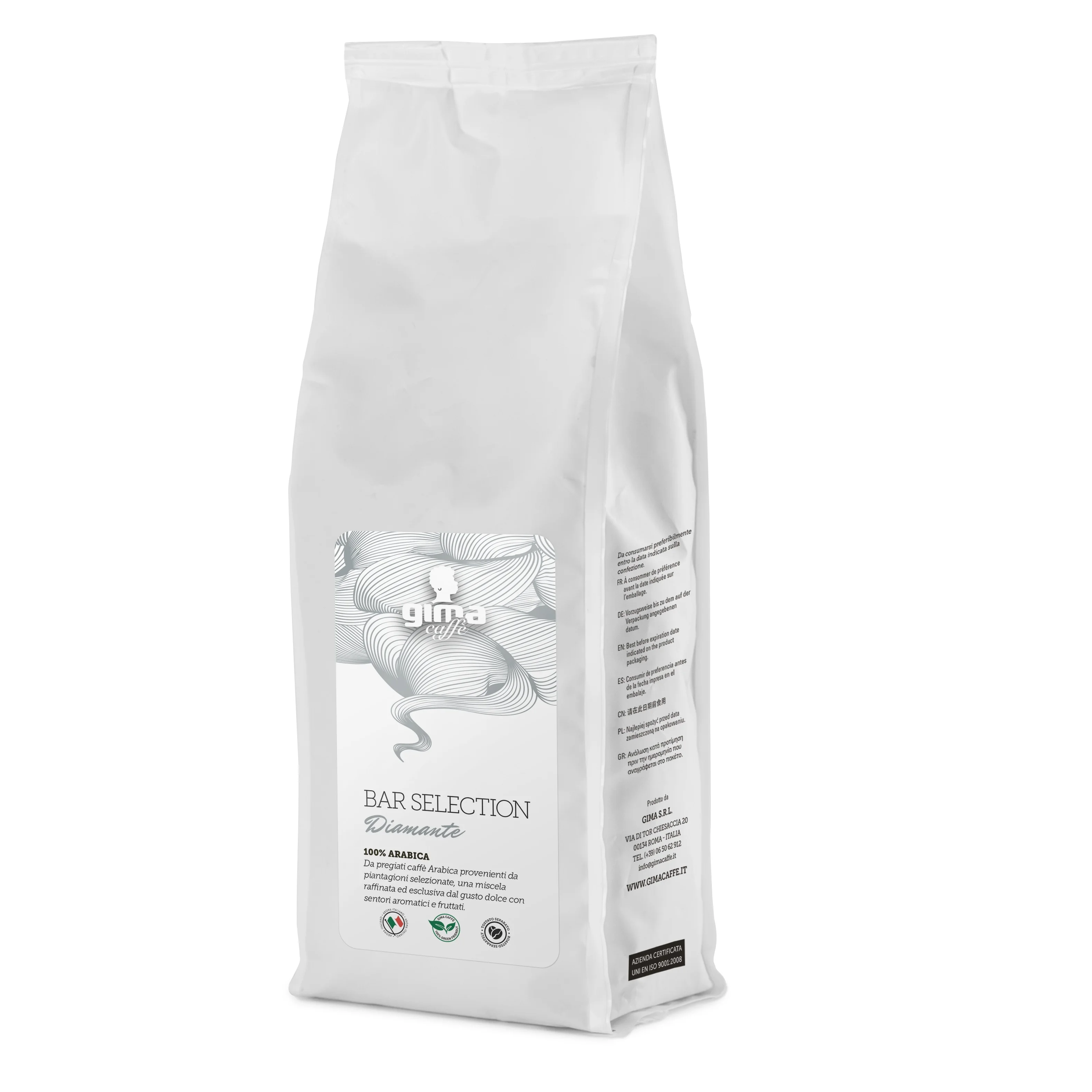 
Арабика в зернах 500 г кофейные жареные зерна-Diamante 100% местные итальянские эспрессо Gima Caffe жареные в Риме 