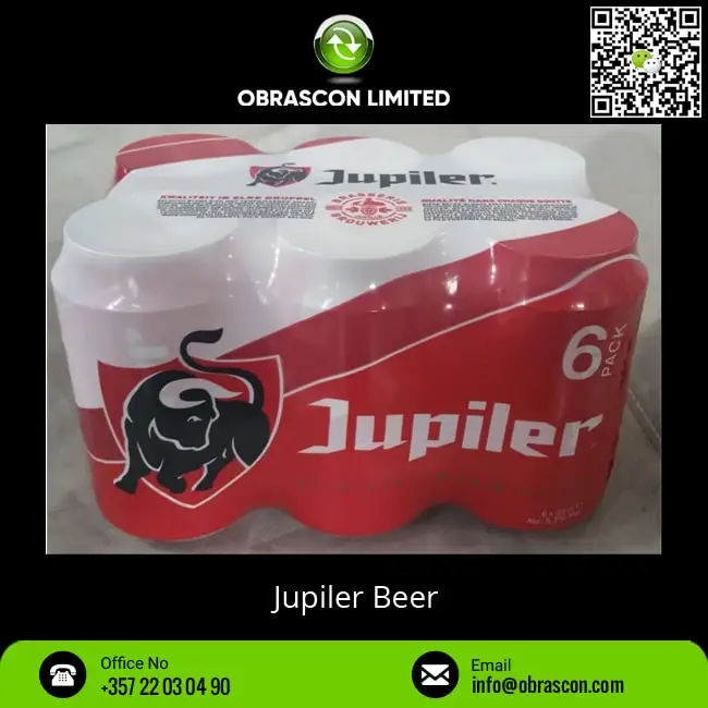Superb Taste Light Color 5% Alcohol Jupiler Beer for Bulk Buyers