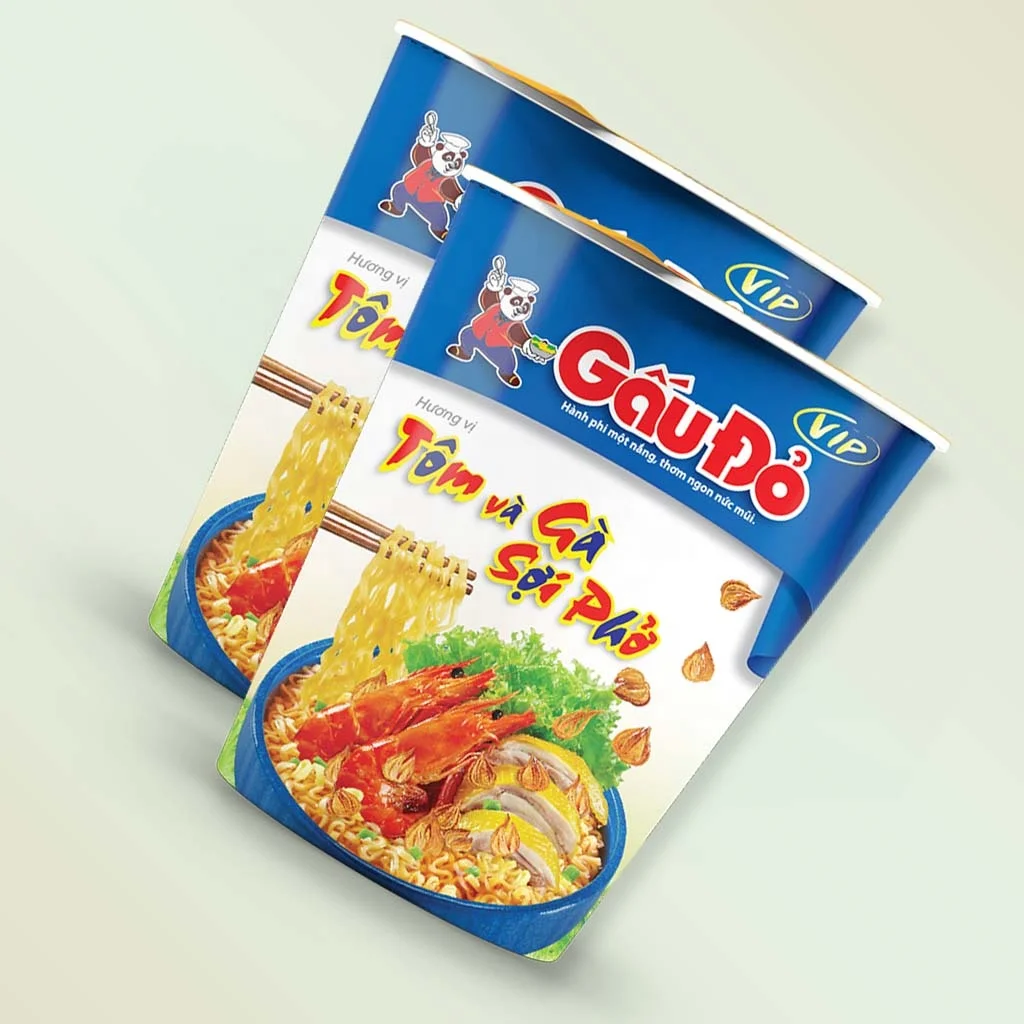 Вкусная здоровая и дешевая вьетнамская лапша быстрого приготовления (вкус говяжьего стейка)-63 грамм
